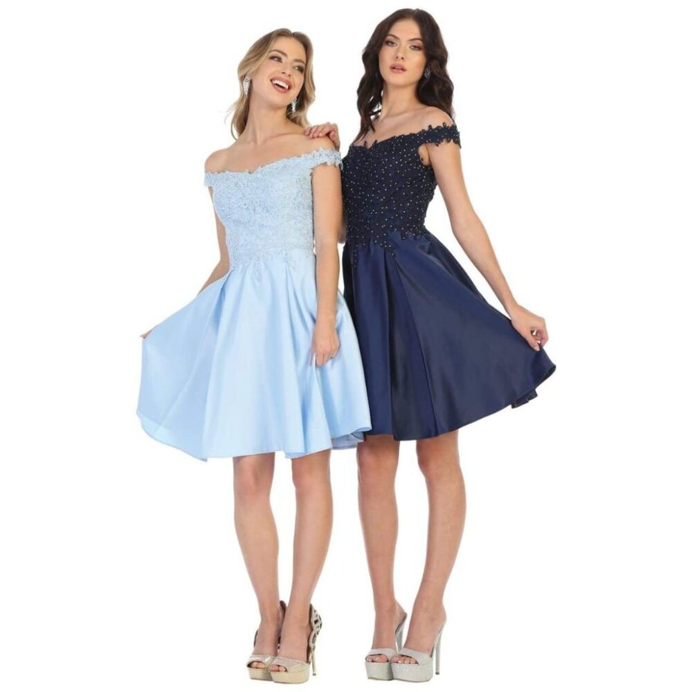 Baby Blue Dama Dresses for Quinceañera Style By May Queen MQ1766